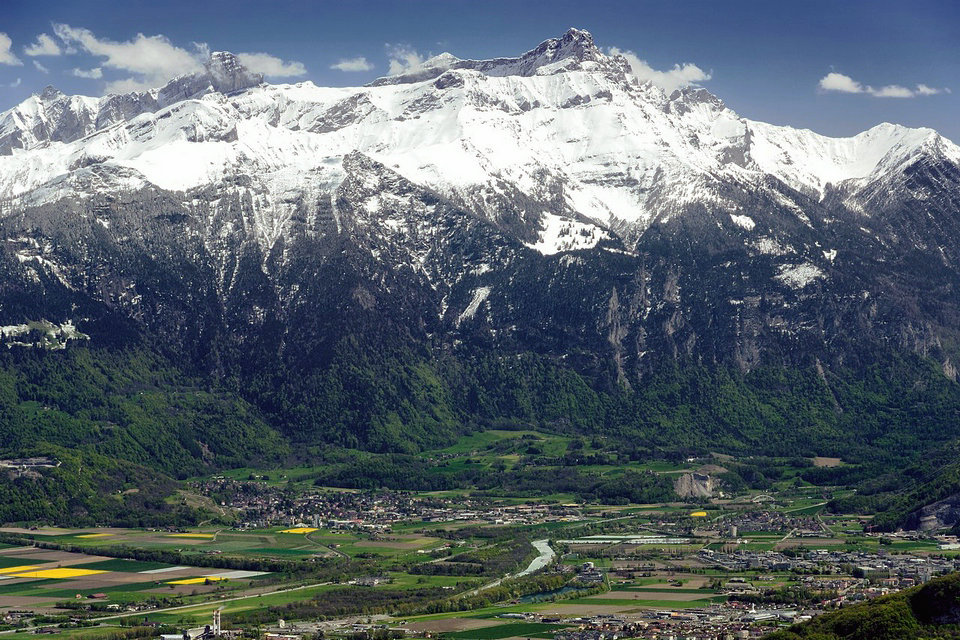 Macizo de Chablais, Alpes, frontera Francia-Suiza